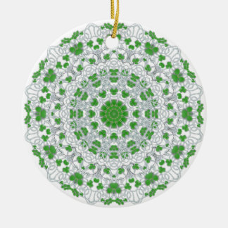 Cerâmica Ornamento - Kaleidoscópico de trevo 2