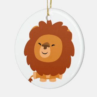 Cerâmica Ornamento Leão de Cartoon de Fofinho Bonito