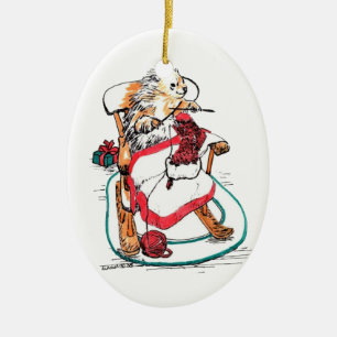Cerâmica Ornamento lunático dos animais selvagens de Alask