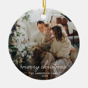 Cerâmica Ornamento Moderno de Feliz Natal