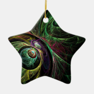 Cerâmica Ornamento nas Estrelas de Olhos-Abstrato