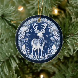 Cerâmica Ornamento Nórdico de Reindeer