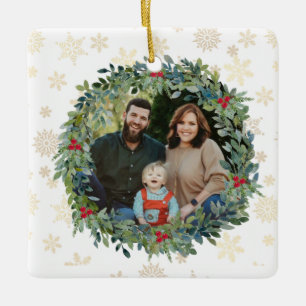 Cerâmica Ornamento ouro Flocos de Neve