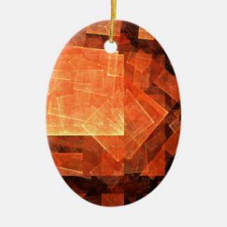 Cerâmica Ornamento Oval Abstrato de Arte Leve da Janela