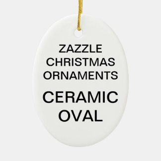 Cerâmica Ornamento oval da árvore de Natal da porcelana