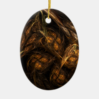Cerâmica Ornamento Oval de Abstrato de Arte Mãe Terra
