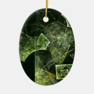 Cerâmica Ornamento Oval de Abstrato de Equilíbrio Torcido