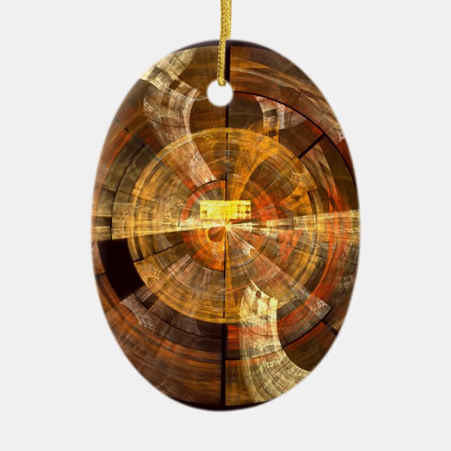 Cerâmica Ornamento Oval de Abstrato de Integridade (Frente)