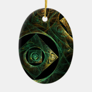 Cerâmica Ornamento Oval de Abstrato de Vibrações Mágicas