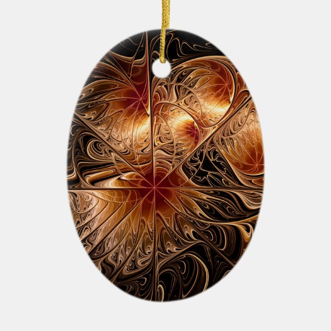 Cerâmica Ornamento Oval de Bronze (Frente)