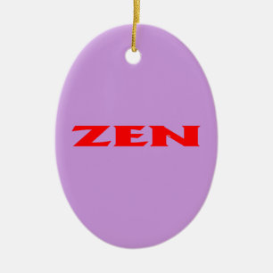 Cerâmica Ornamento oval de lilac vermelho Zen