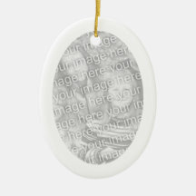 Ornamento Oval de Quadro Branco