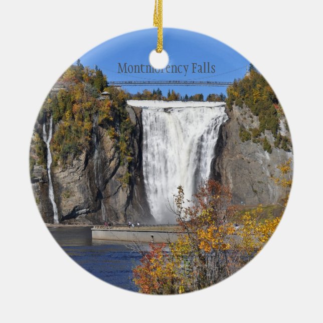 Cerâmica Ornamento Paisagem de Quebec (Traseira)