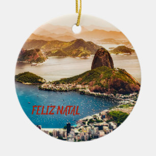 Cerâmica Ornamento panorâmico de Rio de Janeiro