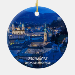 Cerâmica Ornamento Panorâmico de Salzburg Áustria