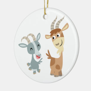 Cerâmica Ornamento para Caprinos de Cartoon Feliz e Bonita