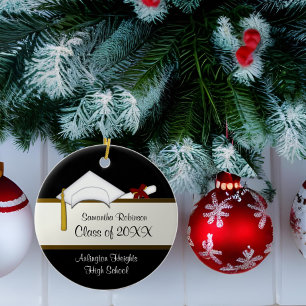 Cerâmica Ornamento para graduação de Boné branco