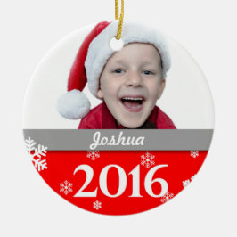 Cerâmica Ornamento personalizado 2016 da árvore de Natal da