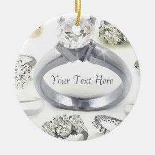 Cerâmica Ornamento personalizado anéis de Bling