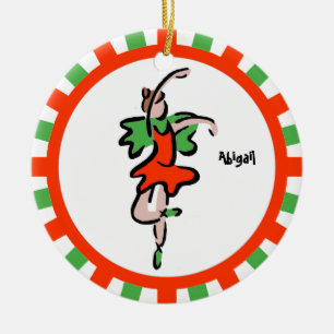 Cerâmica Ornamento personalizado bailarina de DanceChick