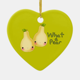 Cerâmica Ornamento personalizado da pera de Kawaii