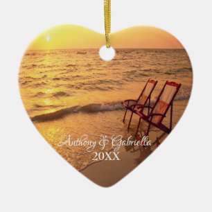 Cerâmica Ornamento personalizado da praia de Sunsetting