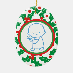 Cerâmica Ornamento Personalizado de 1rua de Natal do Santo 