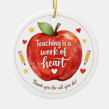 Ornamento Personalizado de Agradecimento ao Profes