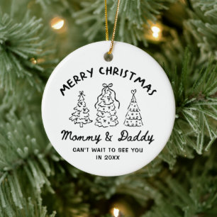 Cerâmica Ornamento Personalizado de Anúncio de Bebê Caprich