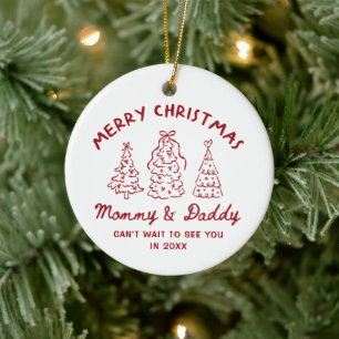 Cerâmica Ornamento Personalizado de Anúncio de Bebê Caprich