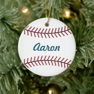 Cerâmica Ornamento Personalizado de Baseball