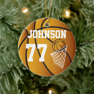 Cerâmica Ornamento Personalizado de Basquete