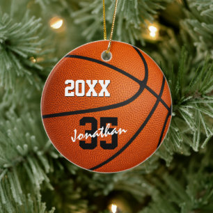 Cerâmica ornamento personalizado de basquete para meninas