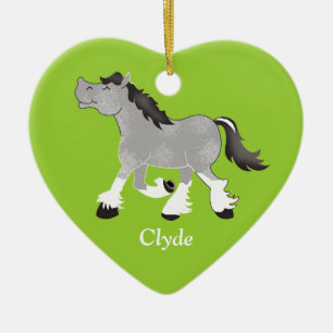 Cerâmica Ornamento Personalizado de Cavalo de Rascunho de c