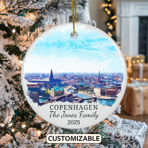 Cerâmica Ornamento Personalizado de Copenhague, Dinamarca -