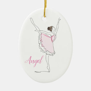 Cerâmica Ornamento Personalizado de Dança Ballerina para R