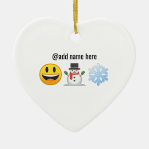 Cerâmica Ornamento personalizado de Emoji dos
