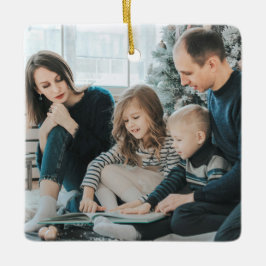 Cerâmica Ornamento Personalizado de Foto e Ano