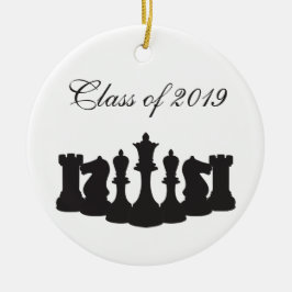 Cerâmica Ornamento Personalizado de Graduação de Xadrez