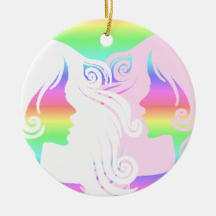 Cerâmica Ornamento personalizado de LGBT lésbica bonito