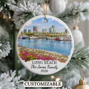 Cerâmica Ornamento Personalizado de Long Beach Califórnia C
