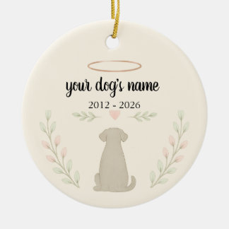 Cerâmica Ornamento Personalizado de Memorial para Cachorro