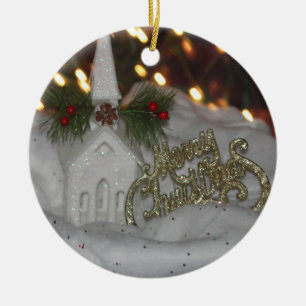 Cerâmica Ornamento Personalizado de Natal da Igreja Russa