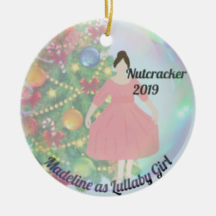 Cerâmica Ornamento Personalizado de Nozes - Garota Lullabia