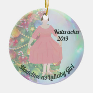 Cerâmica Ornamento Personalizado de Nozes - Garota Lullabia