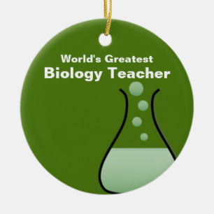 Cerâmica Ornamento Personalizado de Professores de Biologia