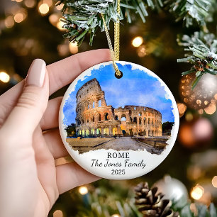 Cerâmica Ornamento Personalizado de Roma, Itália Presente