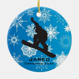 Cerâmica Ornamento Personalizado de Snowboard
