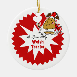 Cerâmica Ornamento personalizado de Terrier Keepsasaket Wel
