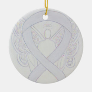 Cerâmica Ornamento Personalizado do Anjo da Fita de Sensibi